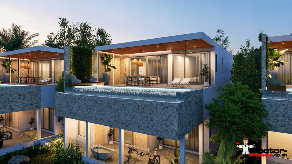 New 4 Bedroom Pool Villa with Sea View in Lamai, Koh Samui – For Sale